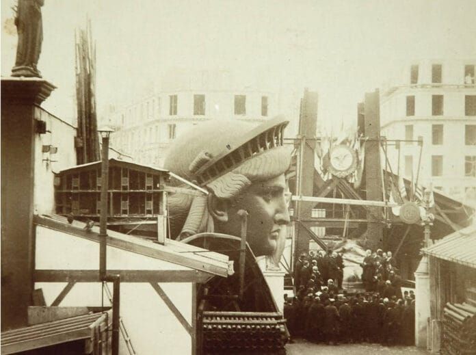 Construction of the Statue of Liberty in Paris