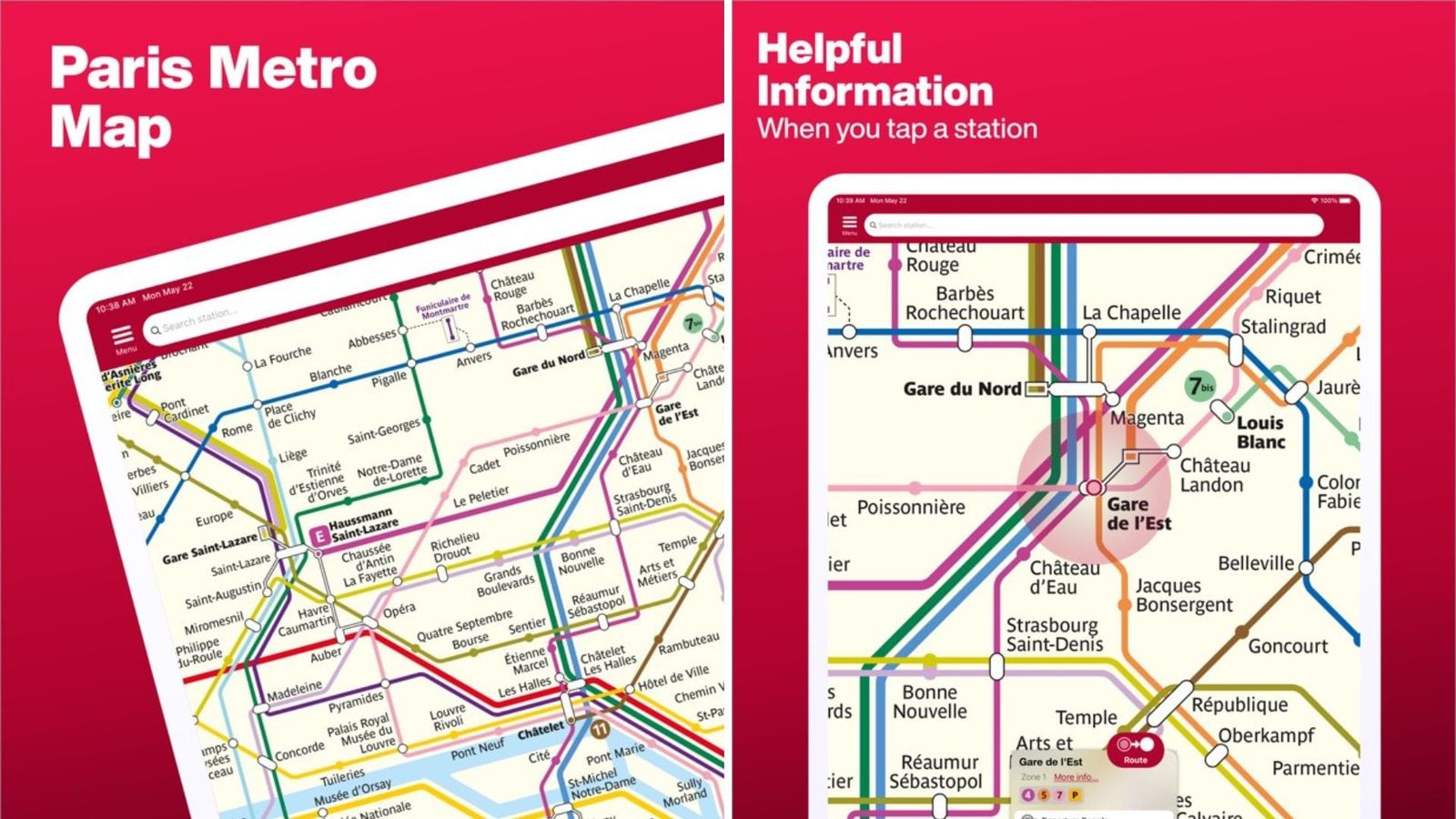 Paris Metro – Map and Routes app