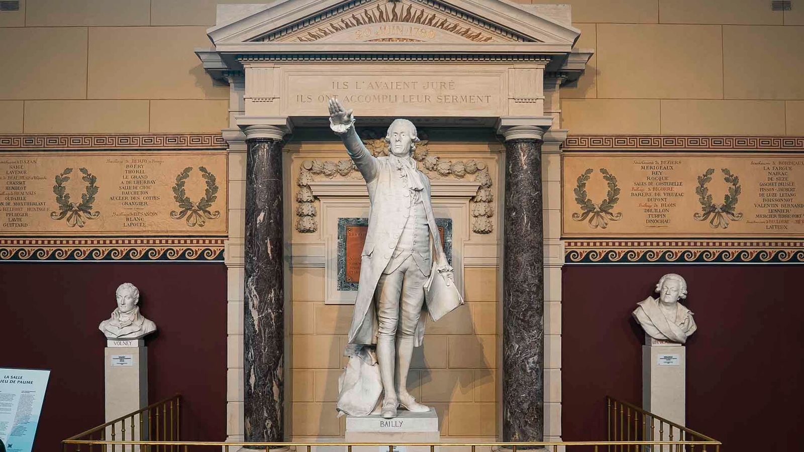 marble statue of Bailly, La Salle du Jeu de Paume, Versailles